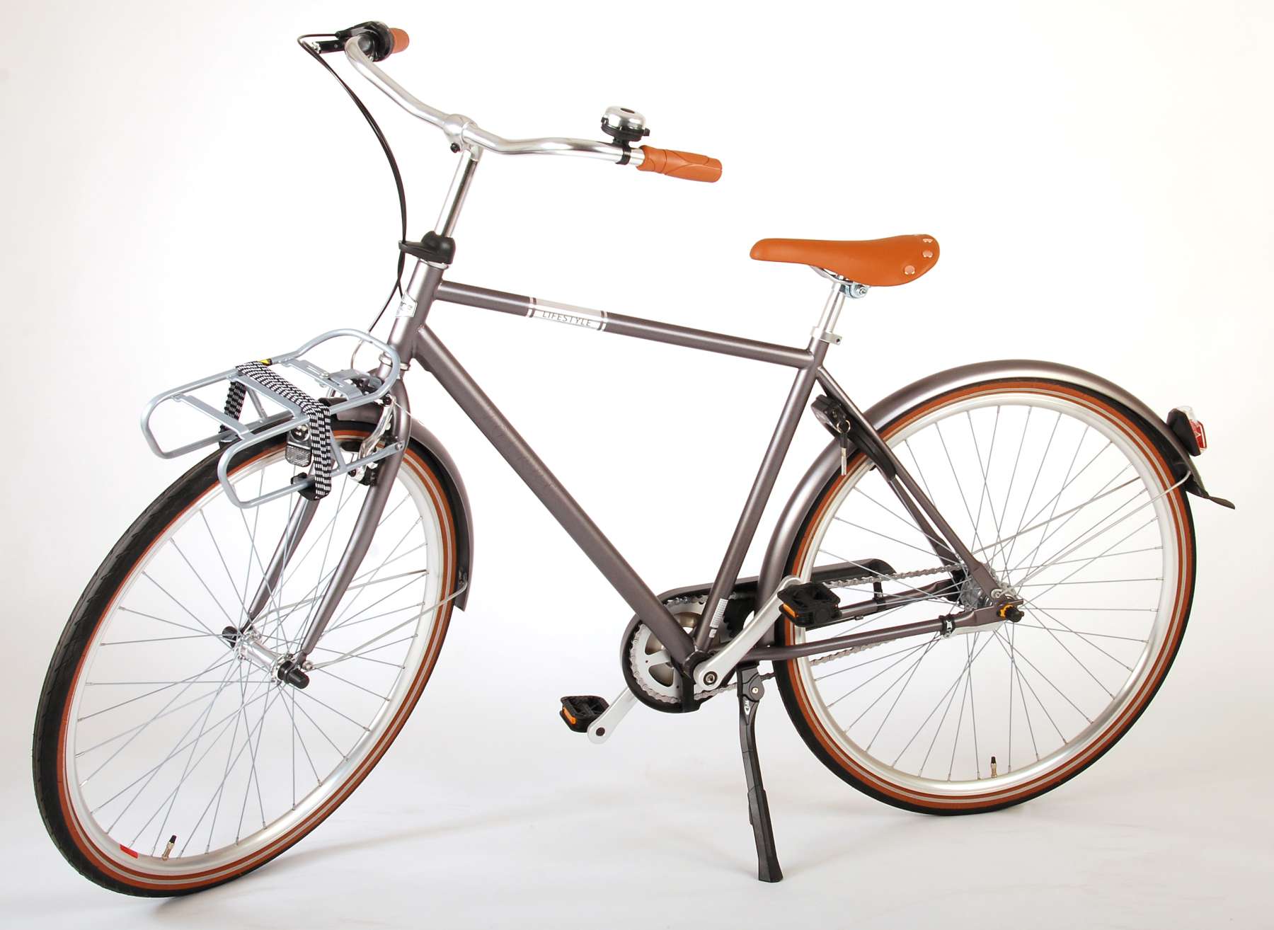 VOLARE Lifestyle Jongensfiets Tiener 48 cm lage zadelstandGrijs 3 versnellingen