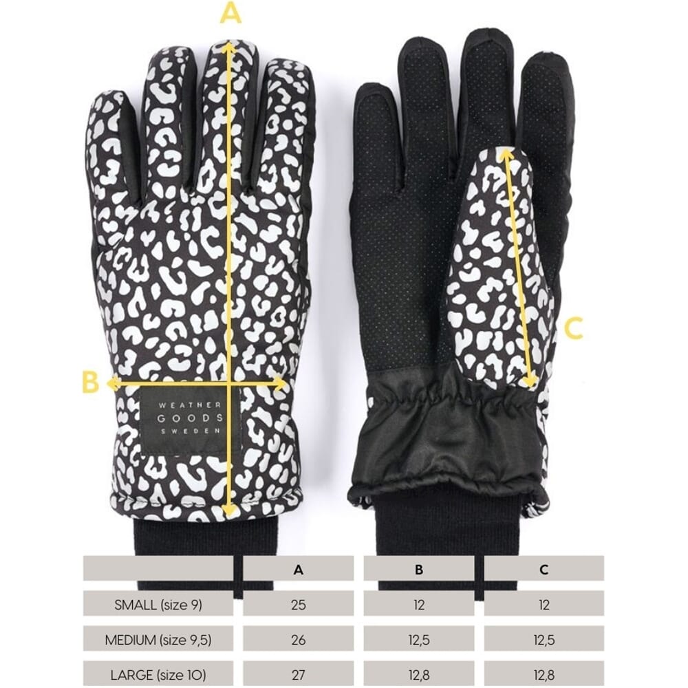 Weathergoods sweden refl. handschoenen luna leopard m