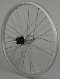 Achterwiel 20x1.75 zilver 7v cassette vaste as 36 spaaks