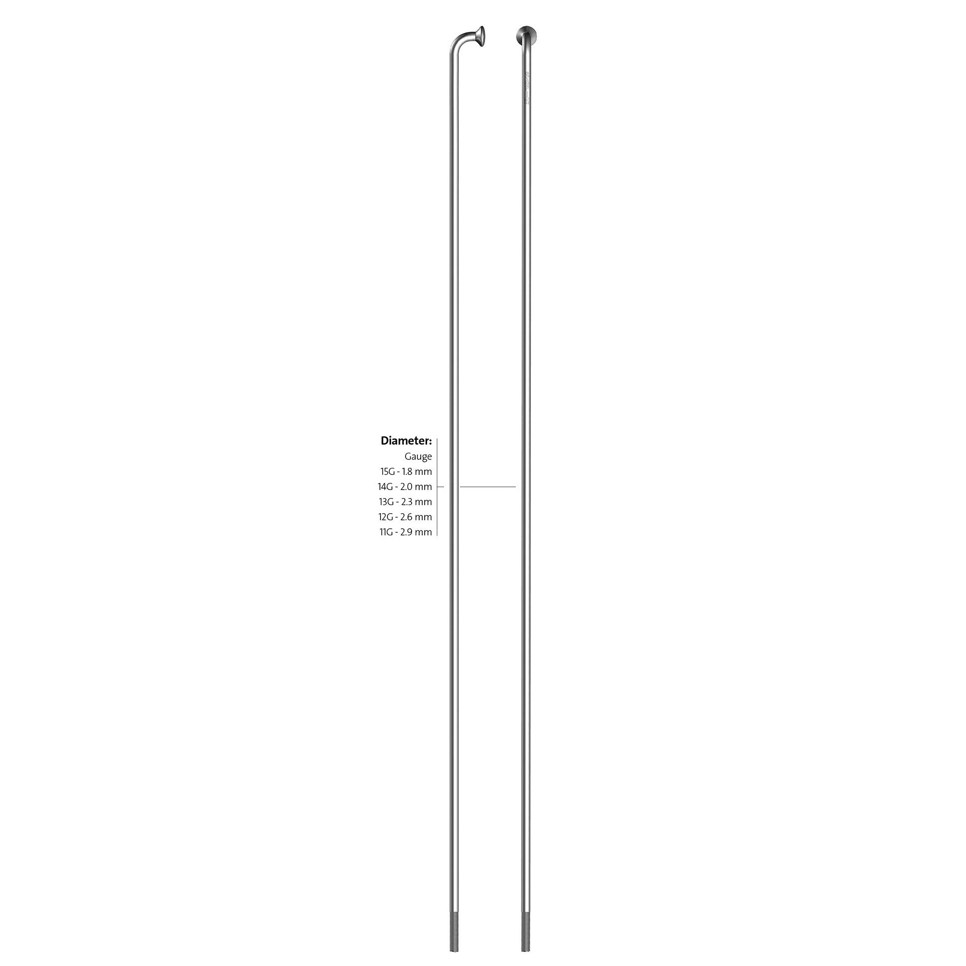 Sapim spaak 14-110 leader rvs zonder nippel (100st)