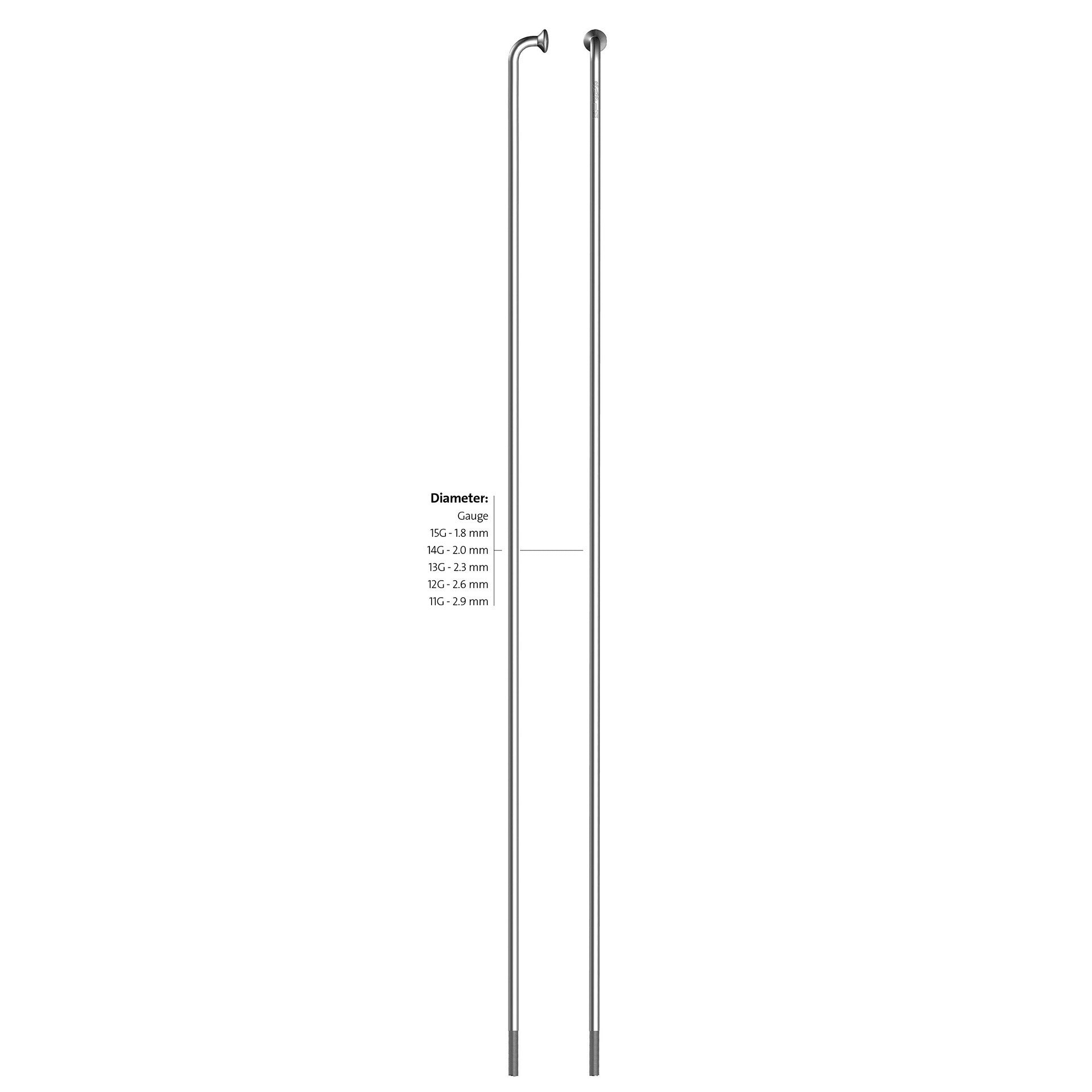 Sapim spaak 14-138 leader rvs zonder nippel (100st)