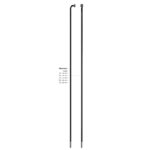 Sapim spaak 13-264 Leader RVS zwart met nippel (100st)