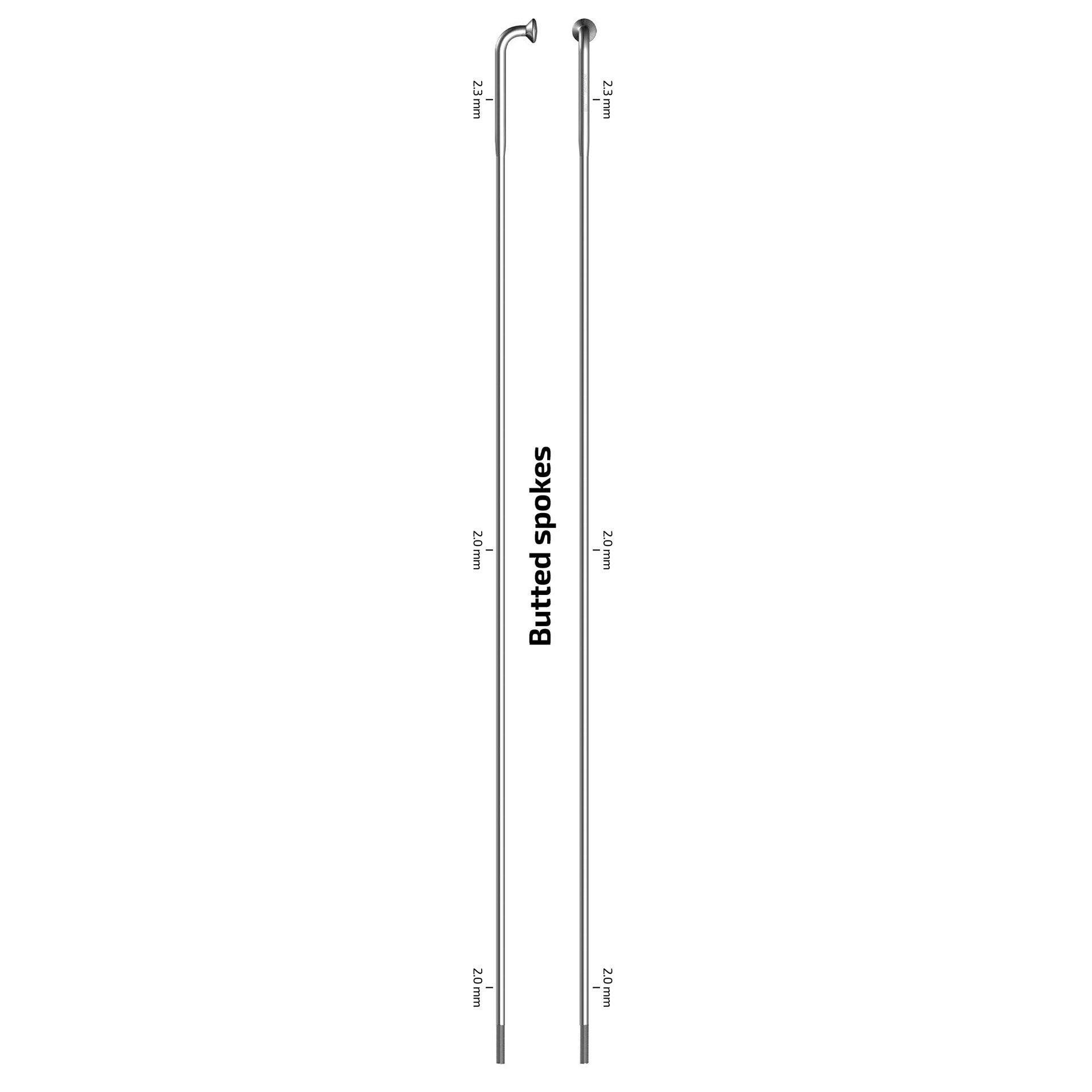 Sapim spaak 14-266 x-strong rvs zonder nippel (100st)