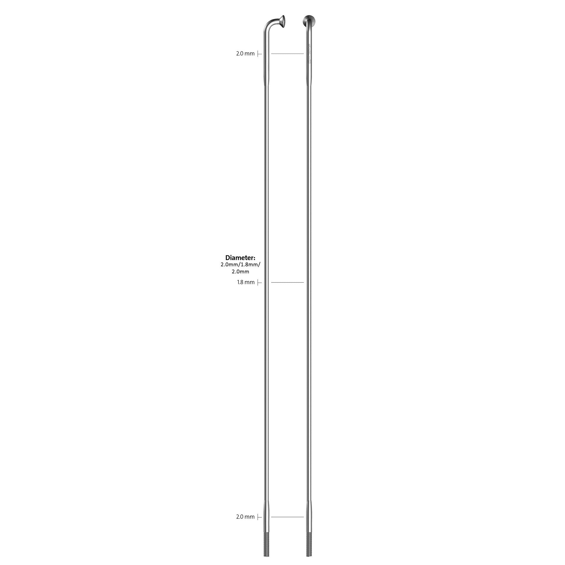 Sapim spaak 14-280l race rvs zonder nippel (100st)