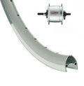 Voorwiel 28 alu zilver hoge velg