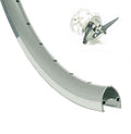 Voorwiel 28 alu zilver hoge velg