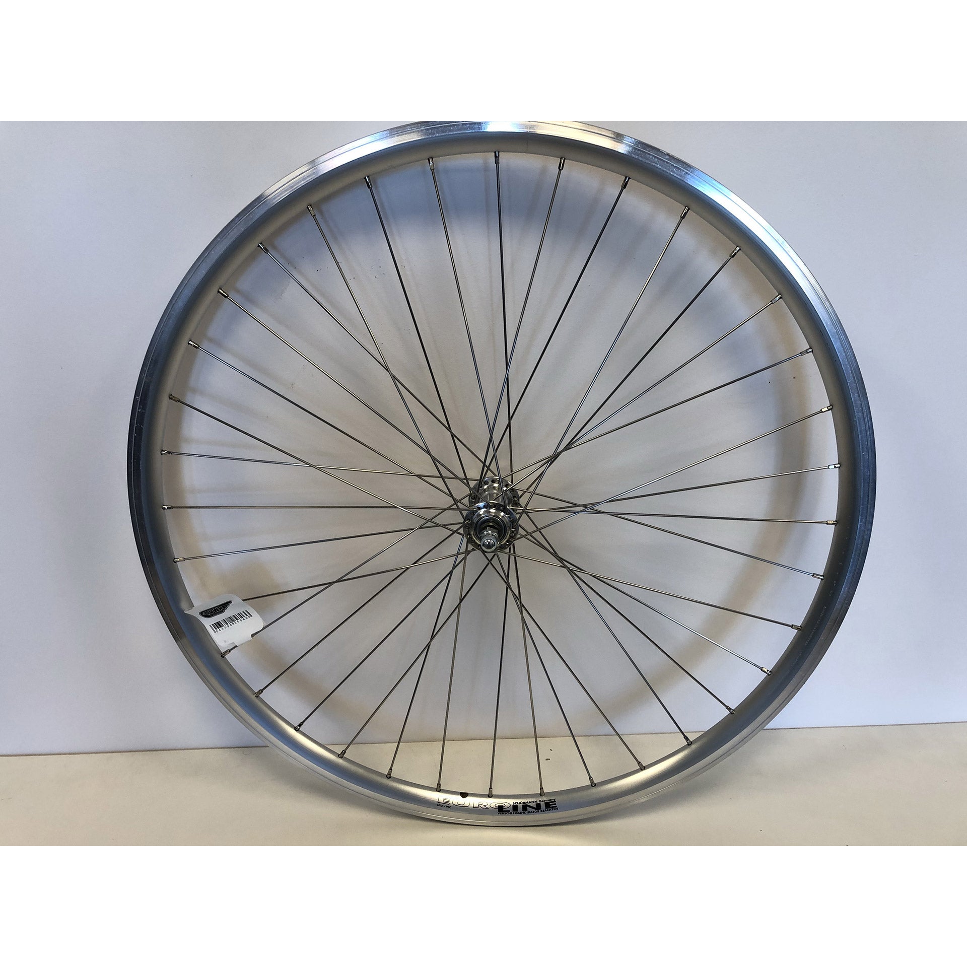 Bikkel Voorwiel Euroline 28 19-622 naaf zilver