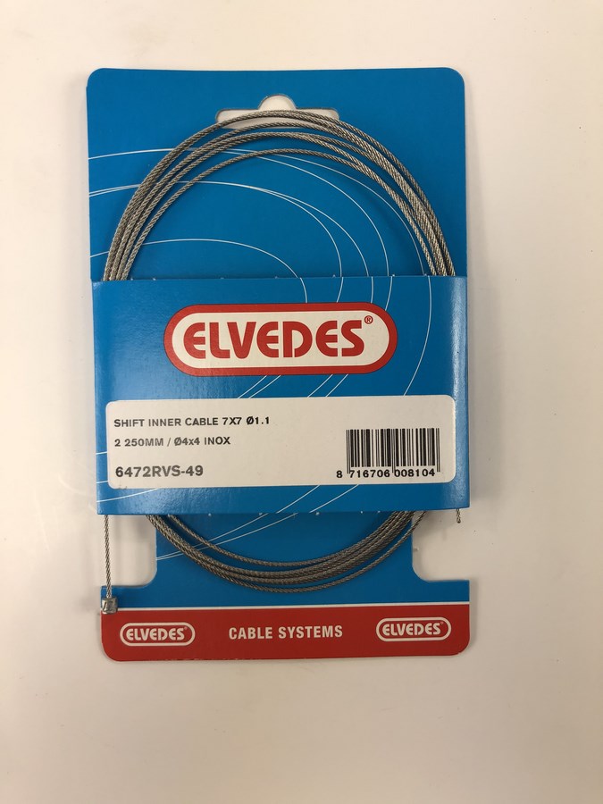 Kabel Elvedes cpl uni achter 6472rvs-49