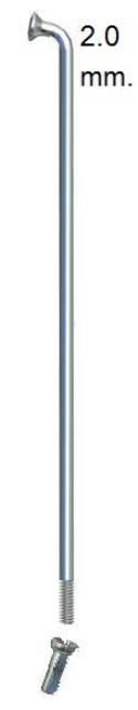 Spaken 14-284 rvs met nippel