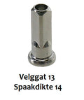 Alpina spaakverloopnippel 14 velggat 13