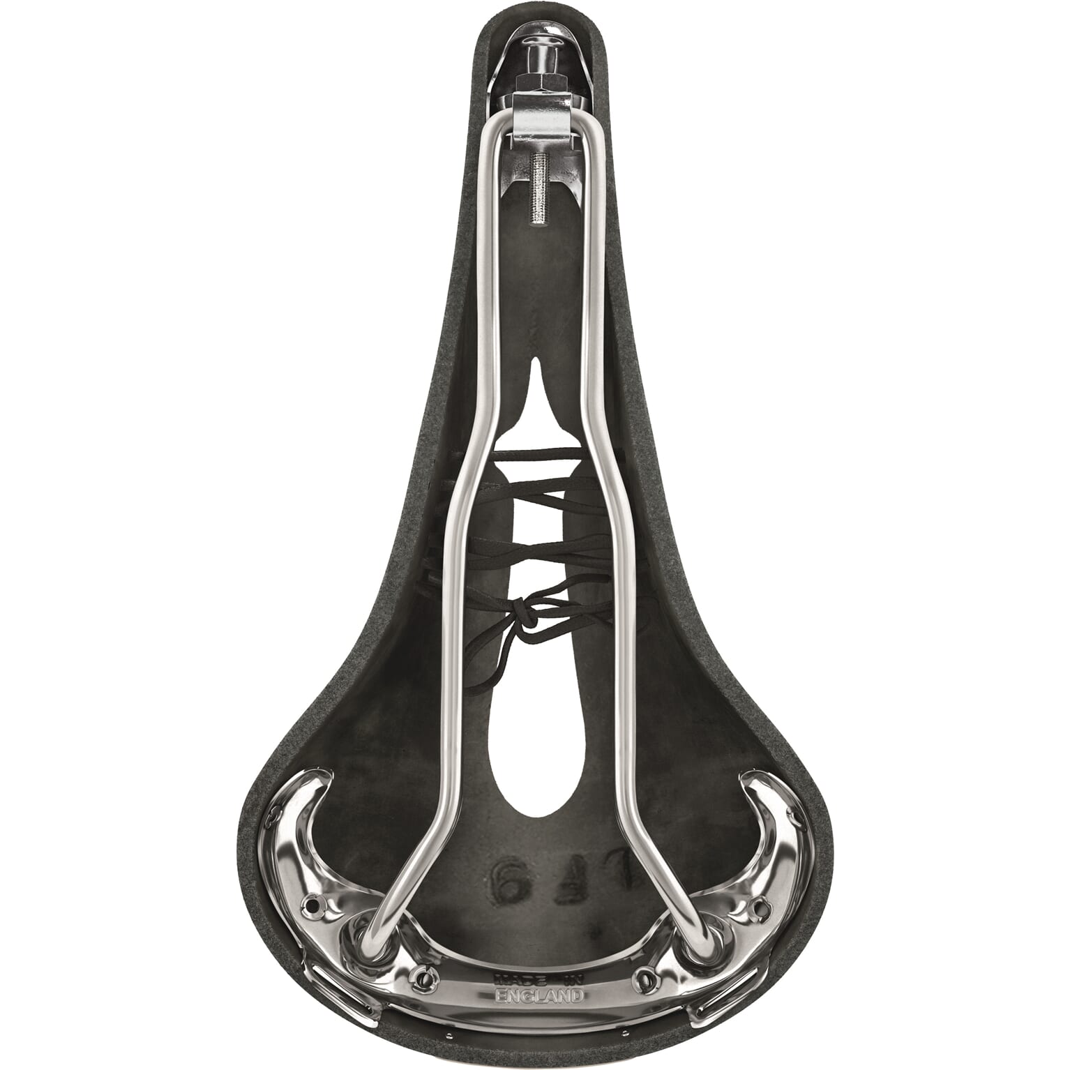 Brooks b17 narrow carved - black