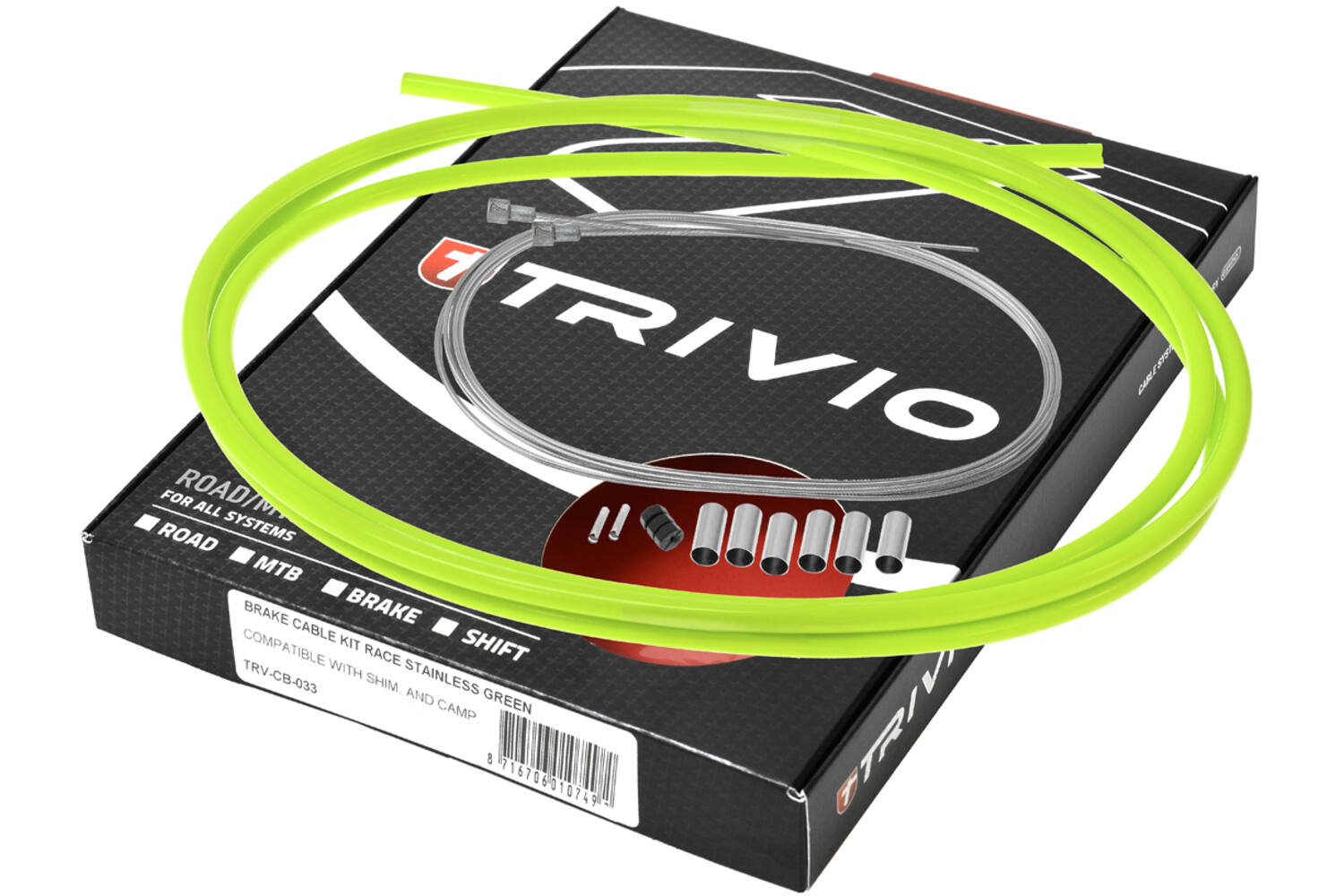 Trivio - race remkabel set compleet rvs groen