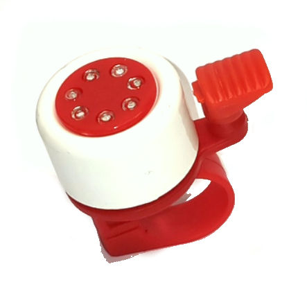 Qt cycle tech widek bling bling bel aluminium wit rood