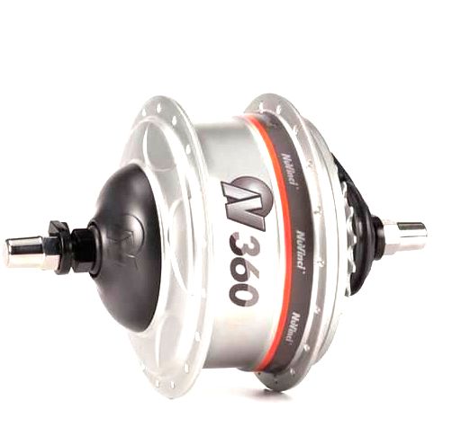nuvinci achternaaf zilver rollerbrake n360b-36sv-rr-12 kaal