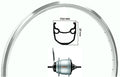 Kgs achterwiel 28 inch (622) nexus 8 remnaaf zilver/zilver kaal