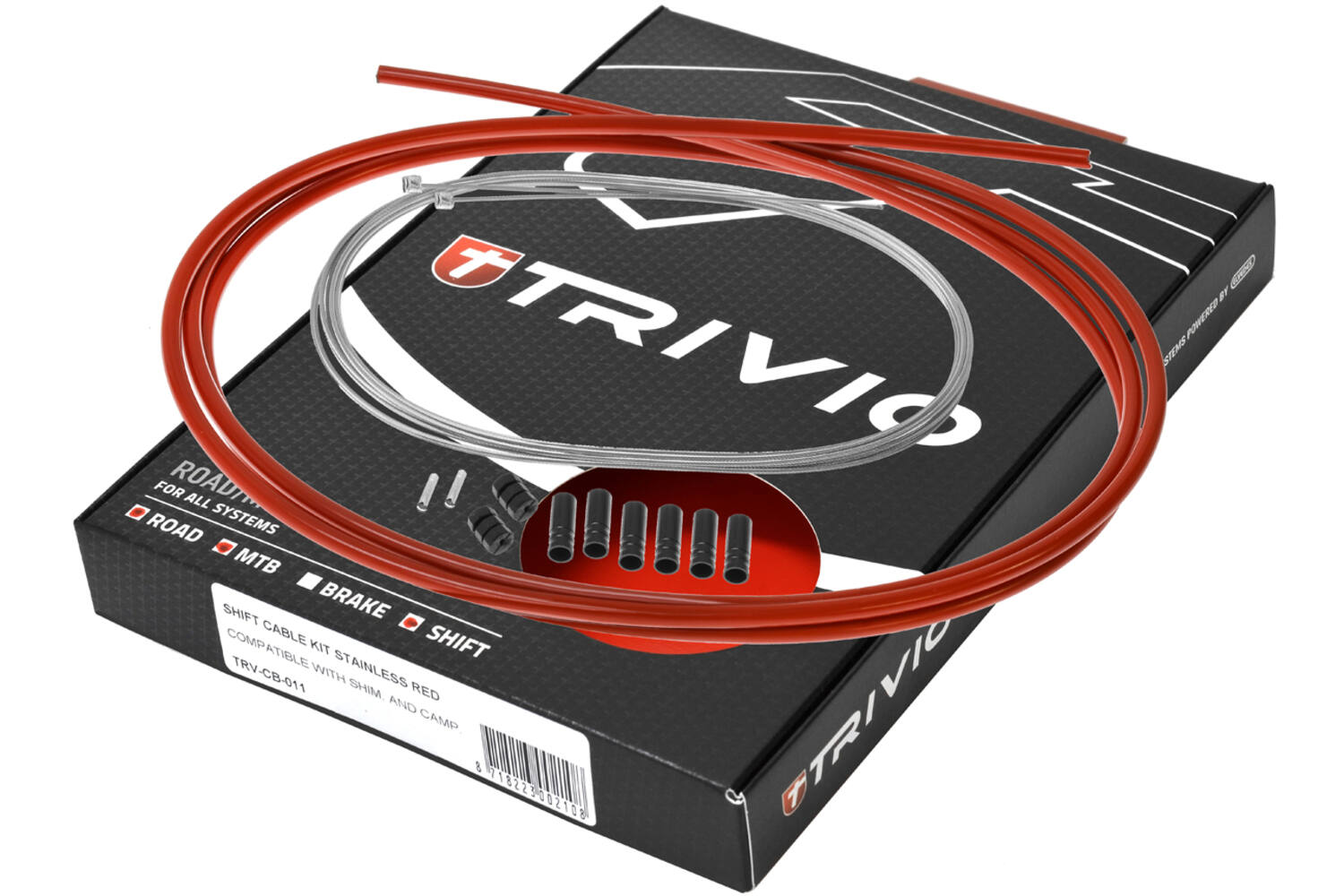 Trivio - compleet derailleur kit rvs rood