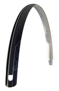 Euro Achterspatbord 28 inch kunststof 40 mm mat zwart met bies