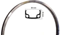 Ryde velg 26x1.75 zwart/zilver breed 14 36 gaats