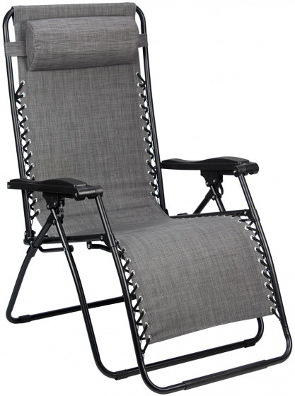 campingstoel Chaise Longue IV 90 x 65 x 112 cm grijs