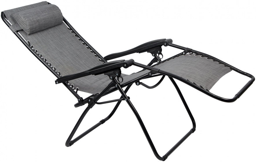 campingstoel Chaise Longue Padding 90 x 75 x 112 cm grijs