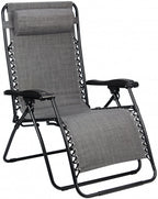campingstoel Chaise Longue Padding 90 x 75 x 112 cm grijs