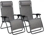 campingstoelen Chaise Longue IV grijs 2 stuks