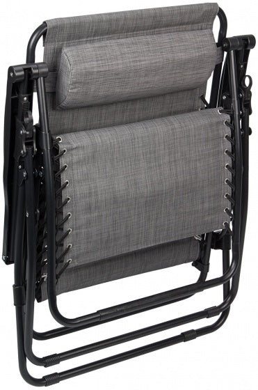 campingstoelen Chaise Longue IV grijs 2 stuks