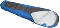 Abbey camp slaapzak - mummie model - blauw - 220 x 80 cm - tochtrand