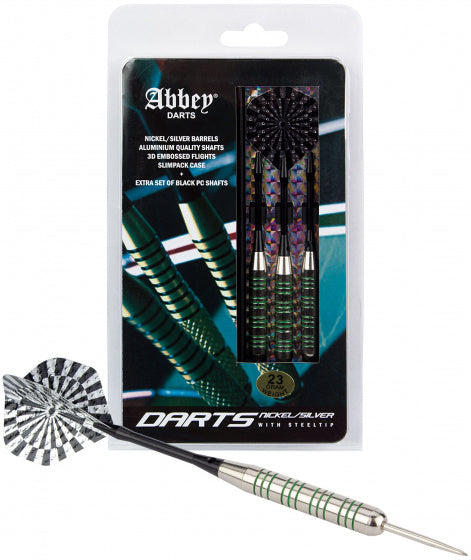 dartpijlen steeltip nikkel zwart/zilver 23 gr