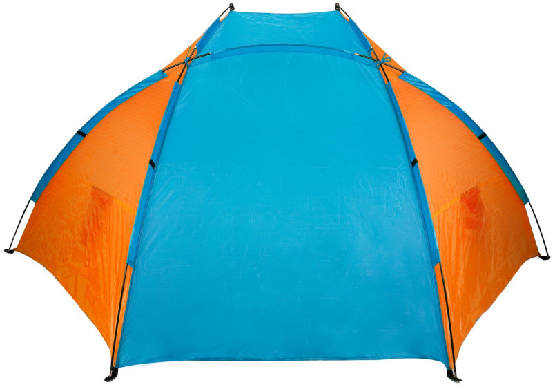 Strandtent 270 x 120 x 120 cm blauw/oranje