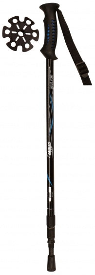 Wandelstok Verstelbaar 63-135 cm Zwart/Blauw 1 Stuk