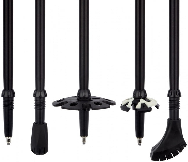 Abbey camp wandelstokken telescopisch verstelbaar - takezi - set - zwart mint