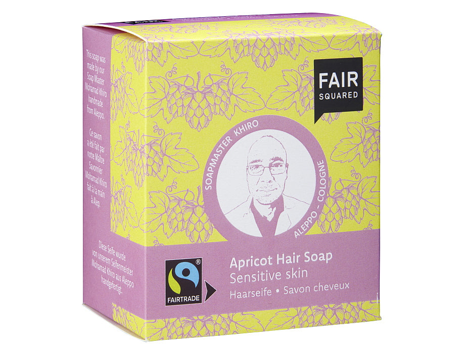 fair squared shampoo bar - sensitive abrikoos - 2 stuks
