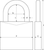Abus Hangslot 65 25 gehard staal goud