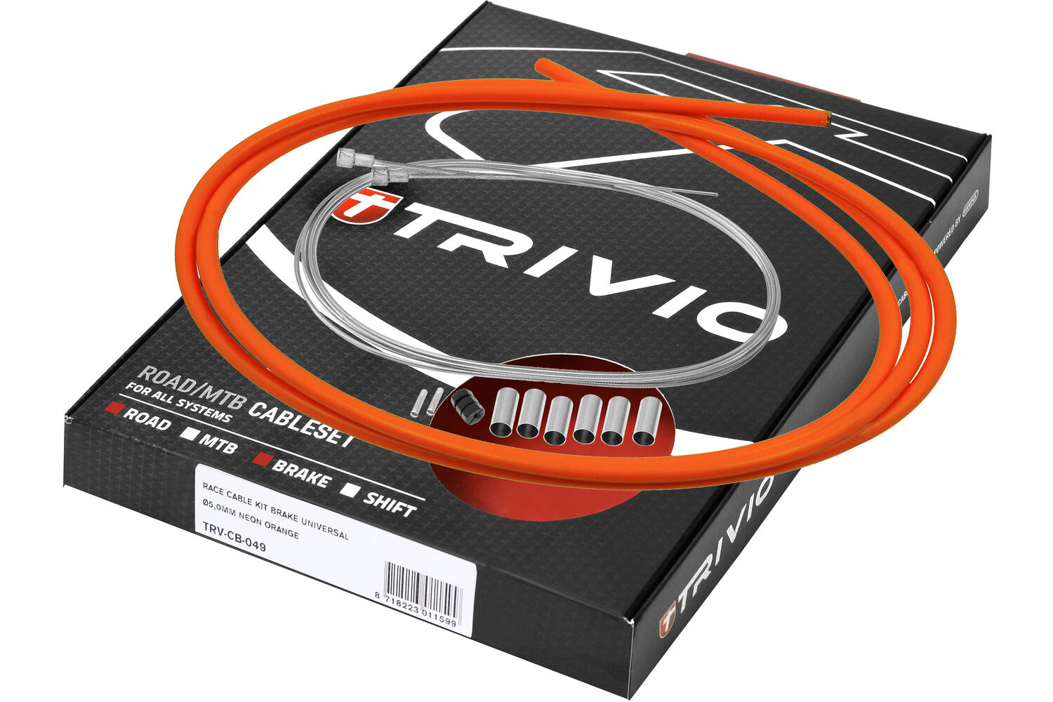 Trivio - race remkabel set compleet rvs neon oranje