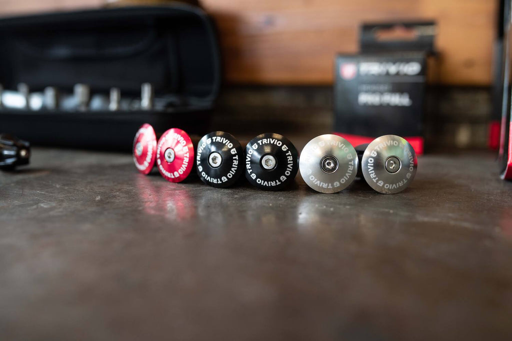 Trivio - race stuurplug aluminium zwart - 2st.