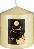 geurkaars Vanille 7 x 7 x 8 cm wax beige