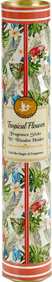 wierookstokjes Tropical 25,5 cm rood 31-delig