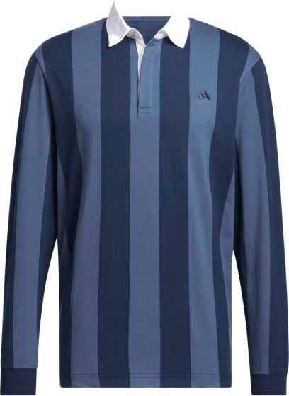 Adidas Go-To Rugby Poloshirt Lange Mouwen Heren Blauw/Zwart maat L