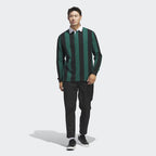 Adidas Go-To Rugby Poloshirt Lange Mouwen Heren Groen/Zwart maat M