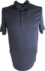 golfpolo 3-Stripe heren polyester donkerblauw maat S
