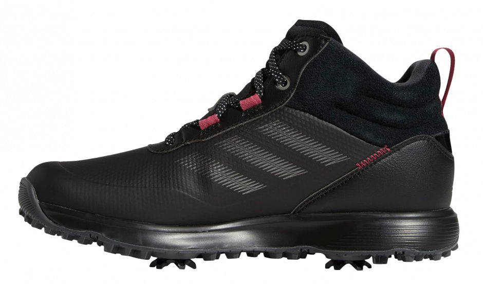 Adidas Golfschoenen S2G MID-Cut dames leer zwart roze mt 36 2 3