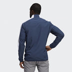 sweatshirt Print 1/4 Zip polyester/elastaan blauw mt L