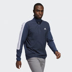 sweatshirt Print 1/4 Zip polyester/elastaan blauw mt L
