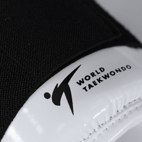 taekwondo onderarmbeschermers wit maat XXS