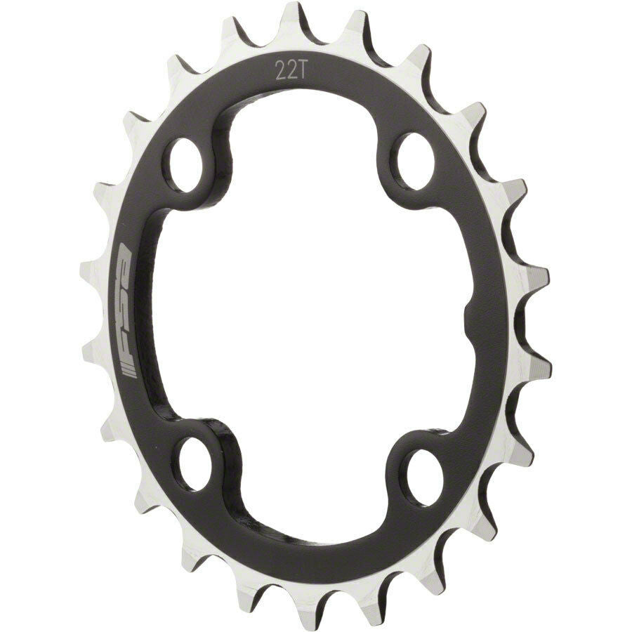Fsa kettingblad zwart alu 22 tands 22t/64mm  4-punts 8/9 speed