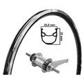 Kgs achterwiel 28 inch (622) stratos velg zwart/zilver ventura remnaaf