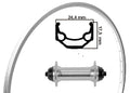 Kgs voorwiel 28 inch (622) velg zac19s zilver uitvalnaaf