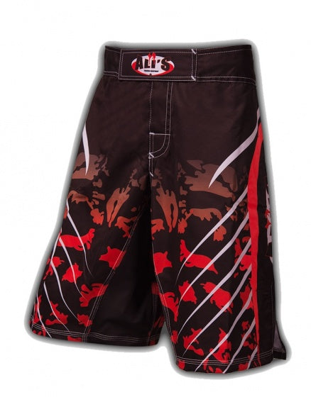 fightshort MMA unisex rood/zwart maat XXL