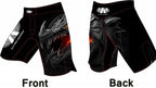 MMA-kledingset fightshirt met fightbroek zwart maat L
